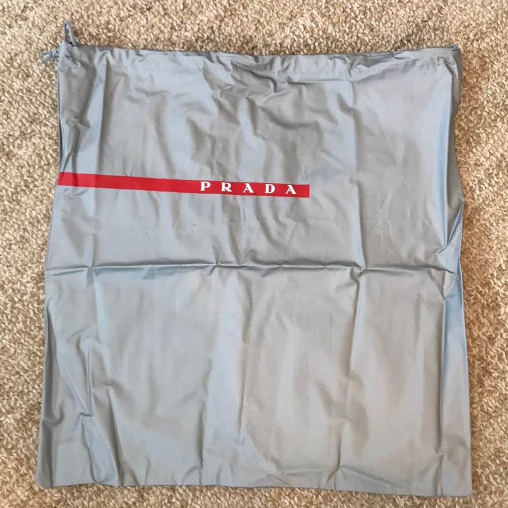 New Prada nylon drawstring shoe/boot accessory bag